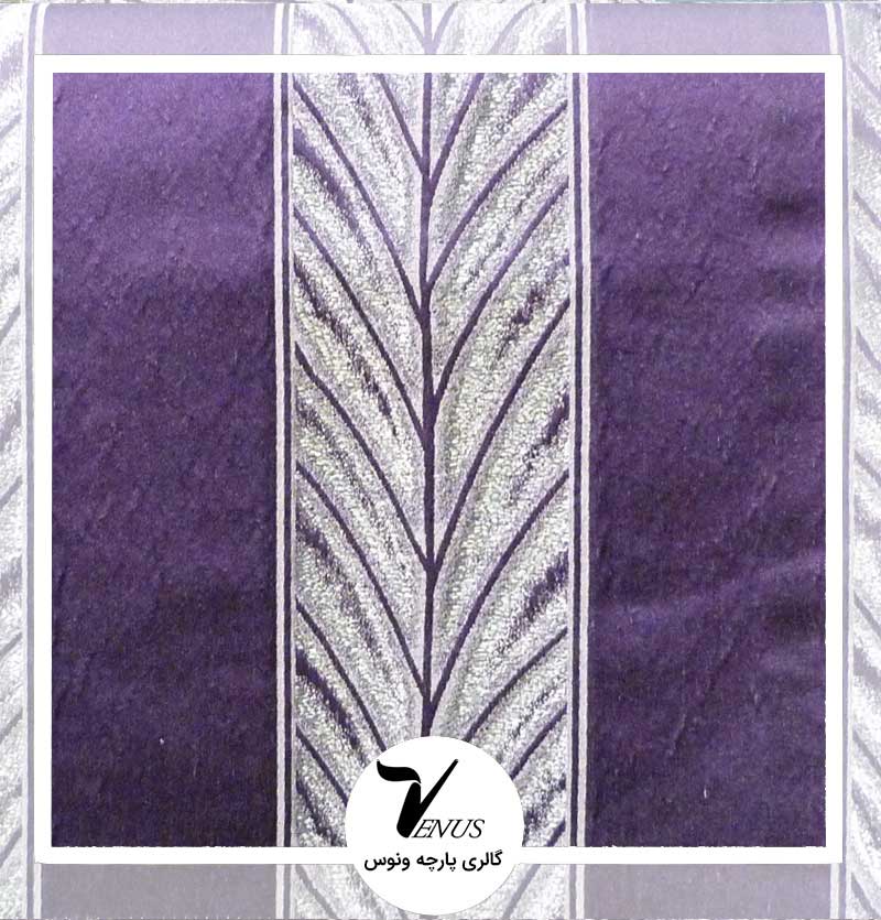 پارچه مبلی مخمل ترک طرح فلورا رنگ بنفش روشن