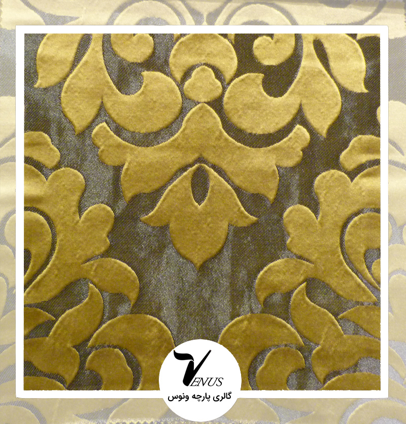 پارچه مبلی کریستال گالری پارچه رنگ طلایی