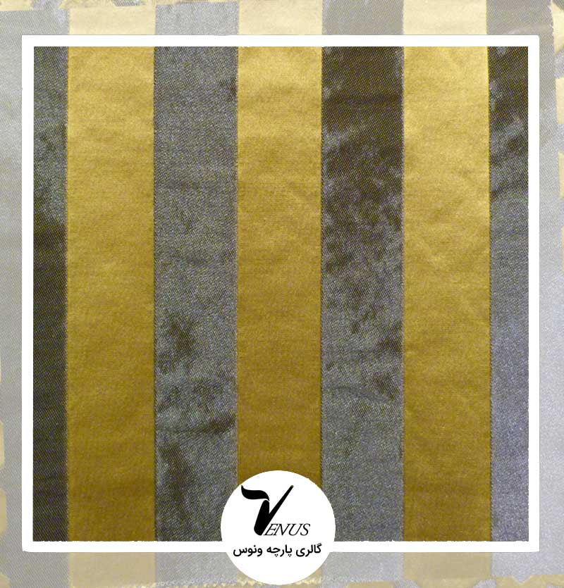 پارچه مبلی طرح راه کریستال طلایی