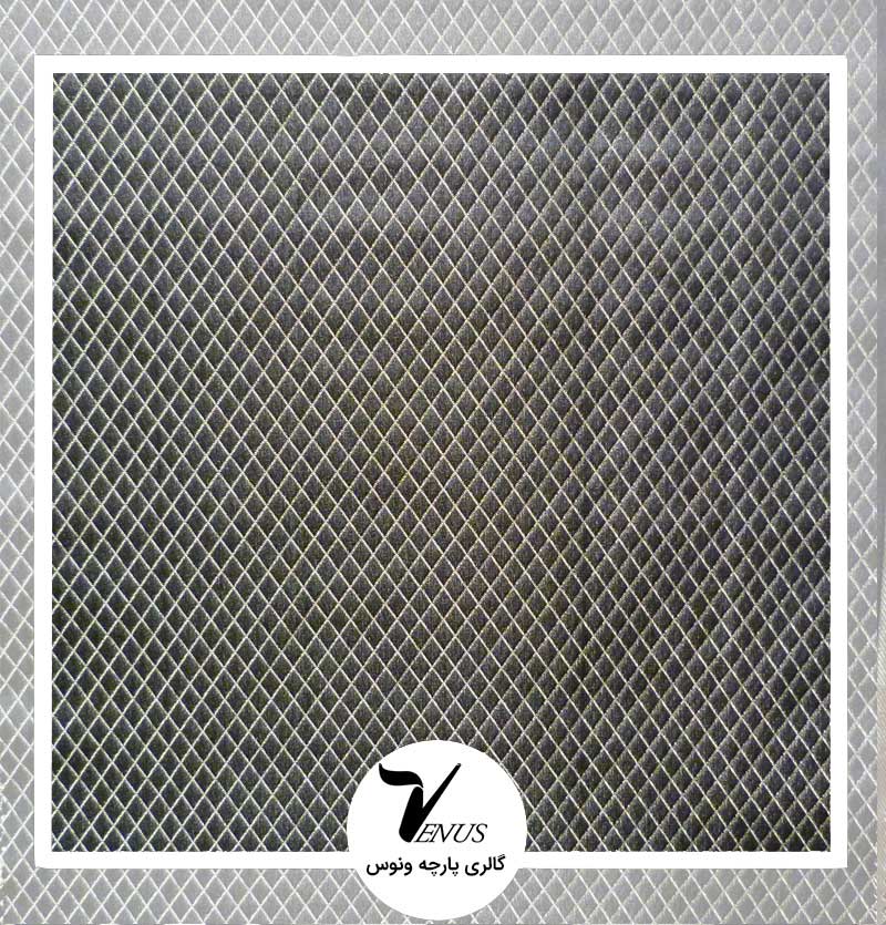 پارچه مبلی ترک کریستال بژ با گل تیره طرح زنبوری