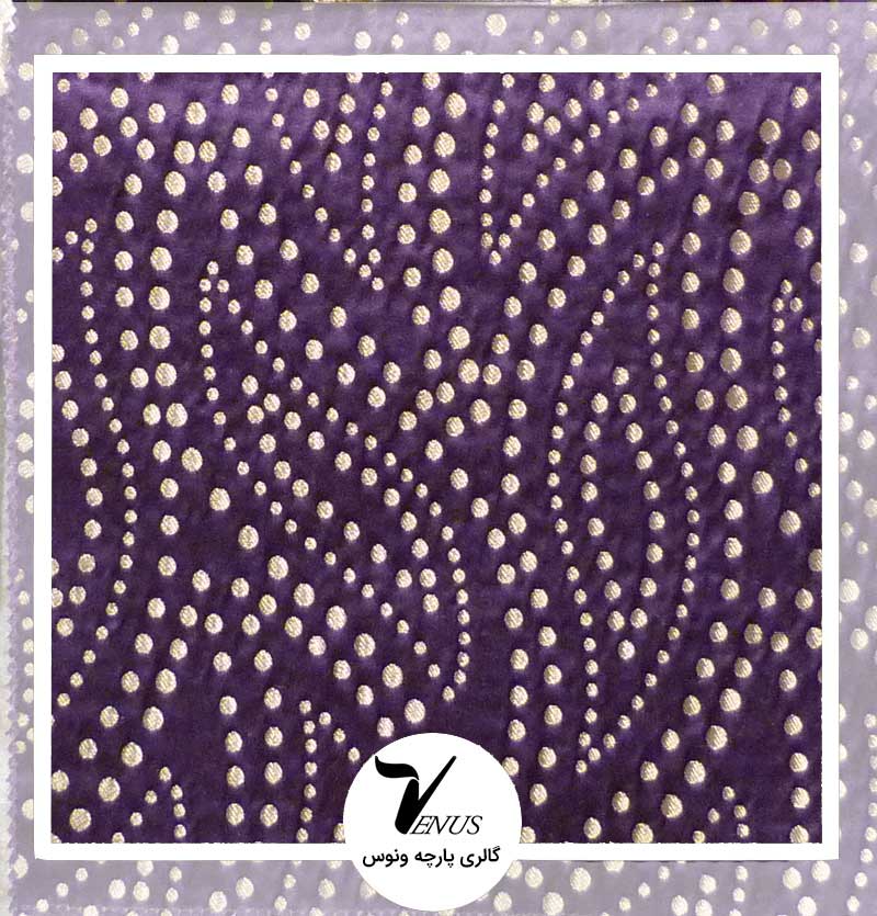 پارچه مبلی کریستال بنفش روشن حبابی