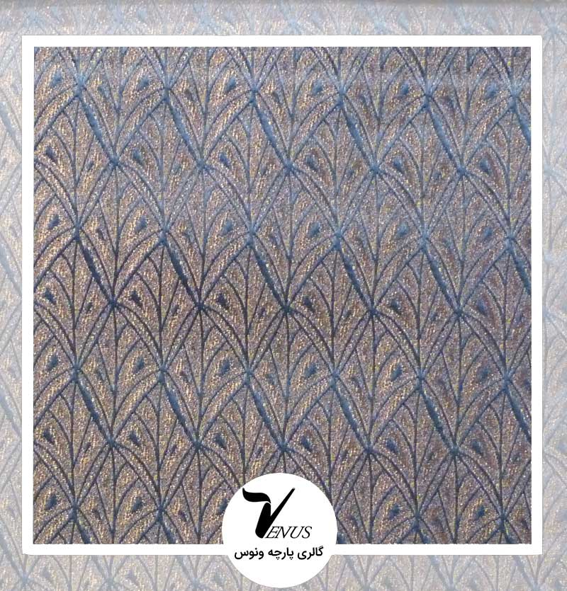 پارچه مبلی ترک رنگ آبی نفتی فلورا 5