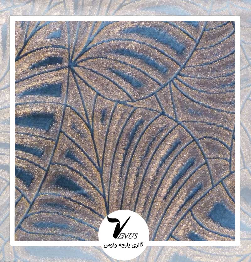 پارچه مبلی ترک رنگ آبی نفتی فلورا 4