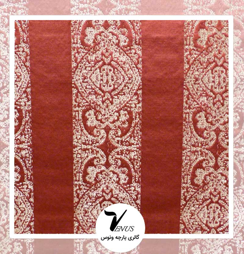 پارچه مبلی قرمز زرشکی لایف طرح 2