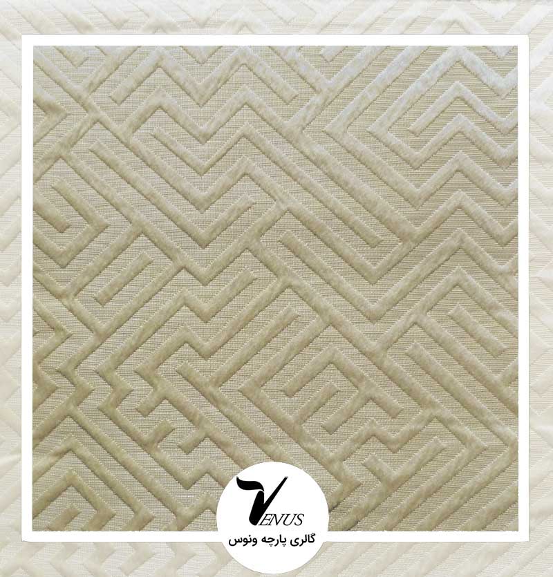 پارچه مبلی ترک طرح کاسا رنگ کرم2