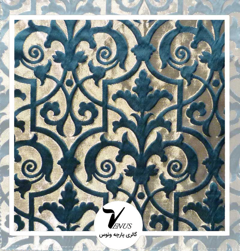 پارچه مبلی ترک کریستال سبز تیره طرح 7