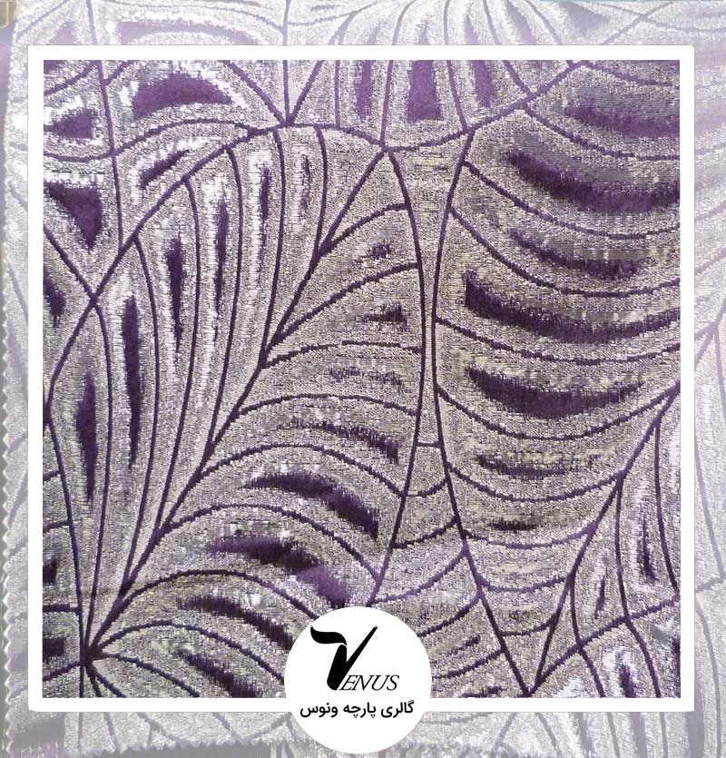 پارچه مبلی مخمل ترک فلورا طرح فلورا بنفش روشن