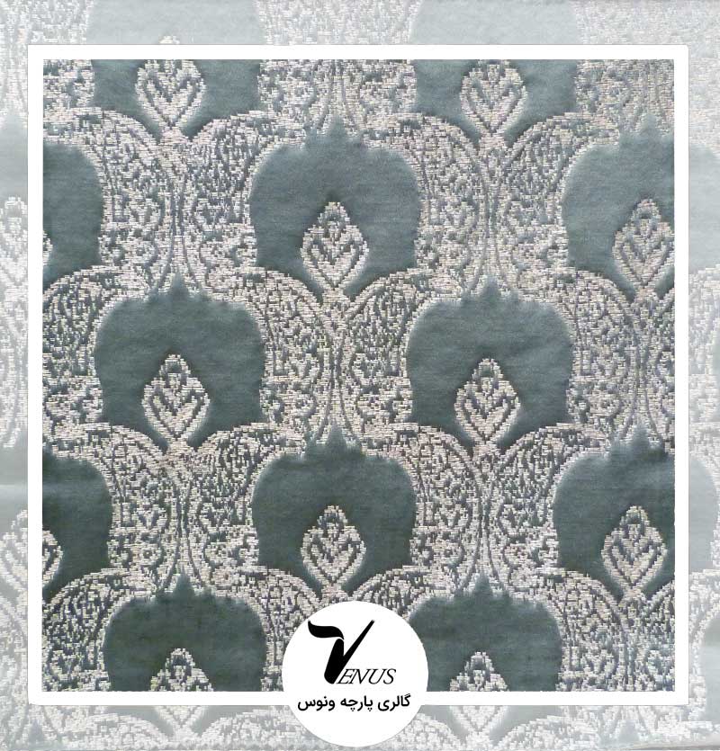 پارچه مبلی ترک اویپک رنگ سبزآبی سبزتر لایف طرح 2