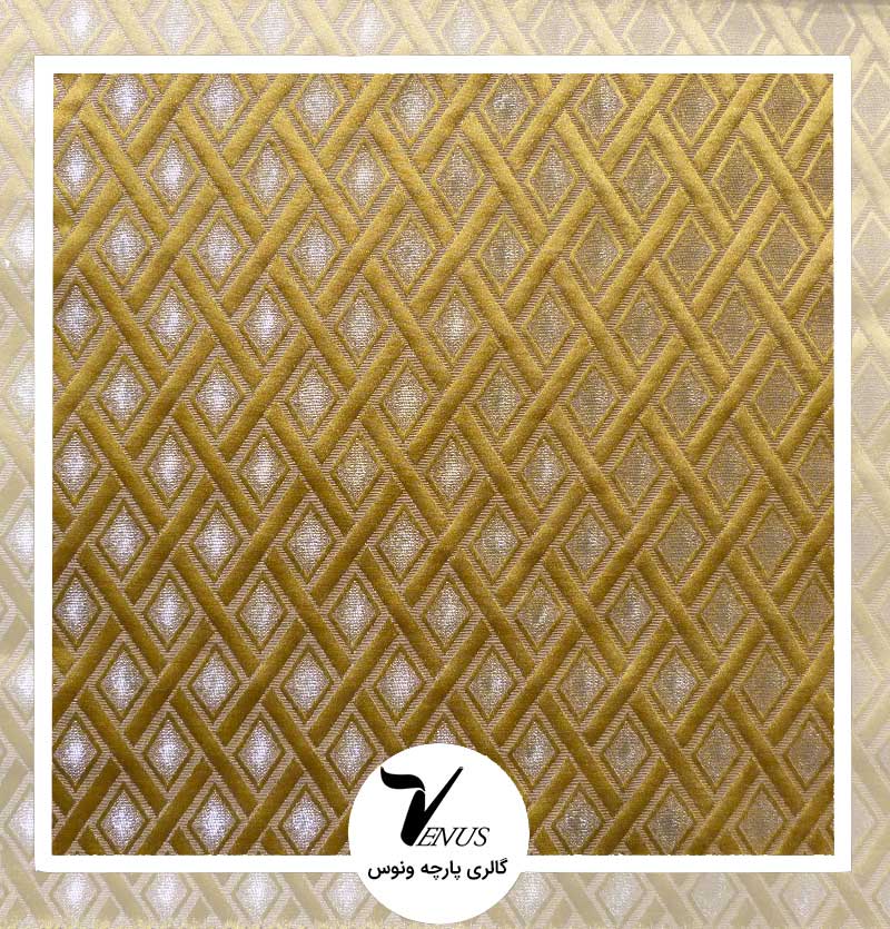 پارچه مبلی ترک اویپک رنگ آبی طلایی ولنتاین طرح 2
