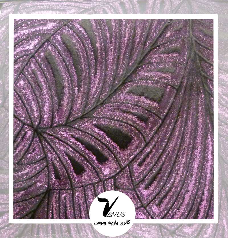 پارچه مبلی ترک اویپک رنگ بنفش تیره فلورا طرح 1