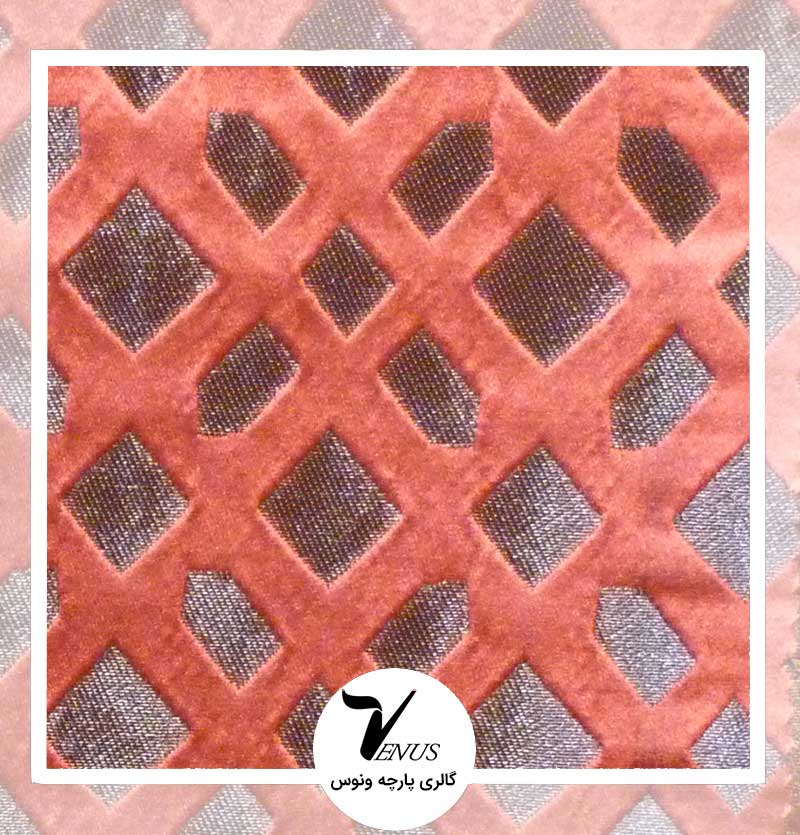 پارچه مبلی ترک طرح کریستال رنگ قرمز 3