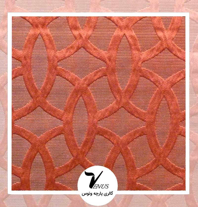 پارچه مبلی ترک طرح کریستال رنگ قرمز 1