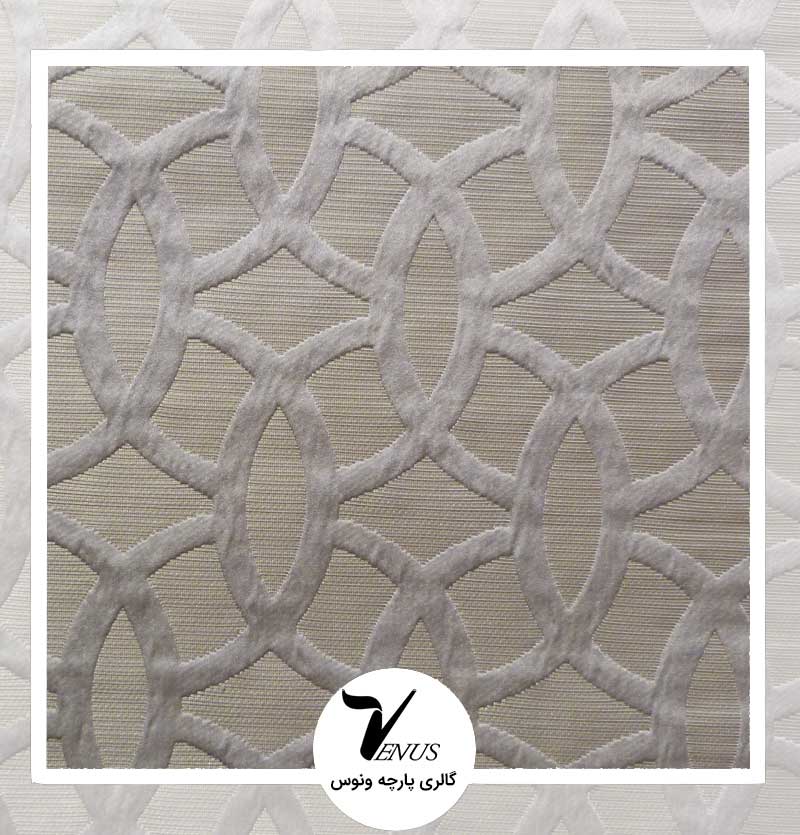 پارچه مبلی ترک طرح کریستال رنگ طوسی 1
