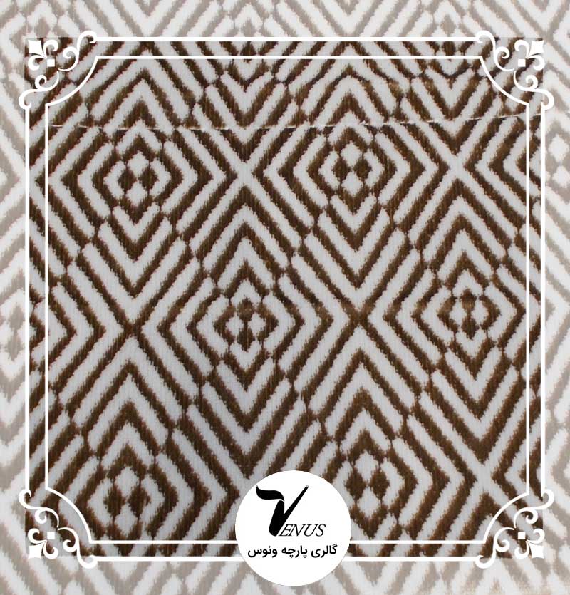 پارچه مبلی ترک | طرح مایا رنگ کرم قهوه ای 3