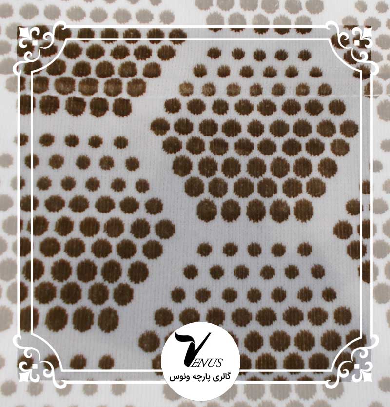 پارچه مبلی ترک | طرح مایا رنگ کرم قهوه ای 2