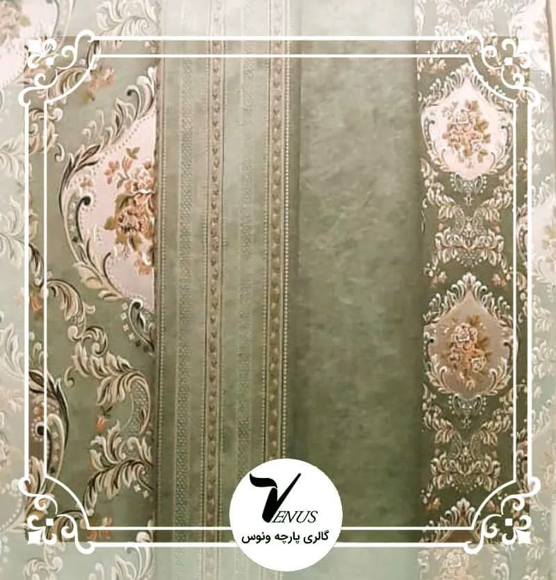 پارچه مبلی ترک شانل تافته پینار رنگ سبز سدری